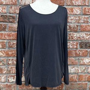 DKNY blouse with sheer arm panels / L / Good condition*